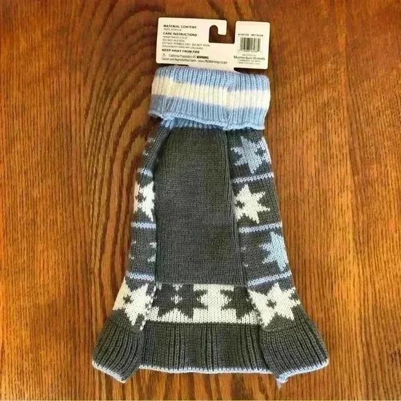 ๐ 6/$60, NWT, Dog Sweater Dress, Grey/Blue/White, Size XSmall - Picture 3 of 4